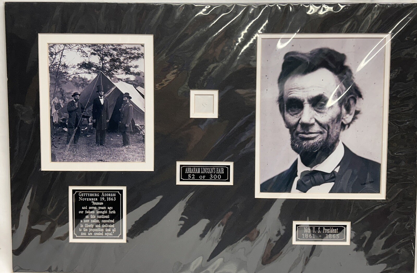 Abraham Lincoln’s Hair w COA & History 52 Of 300 Abraham Lincoln’s Hair w COA & History 52 Of 300