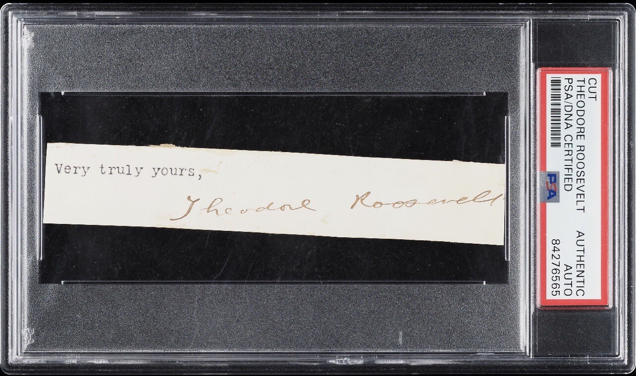 Thoedore 'Teddy' Roosevelt Autographed Cut PSA/DNA AUTO 26th President USA