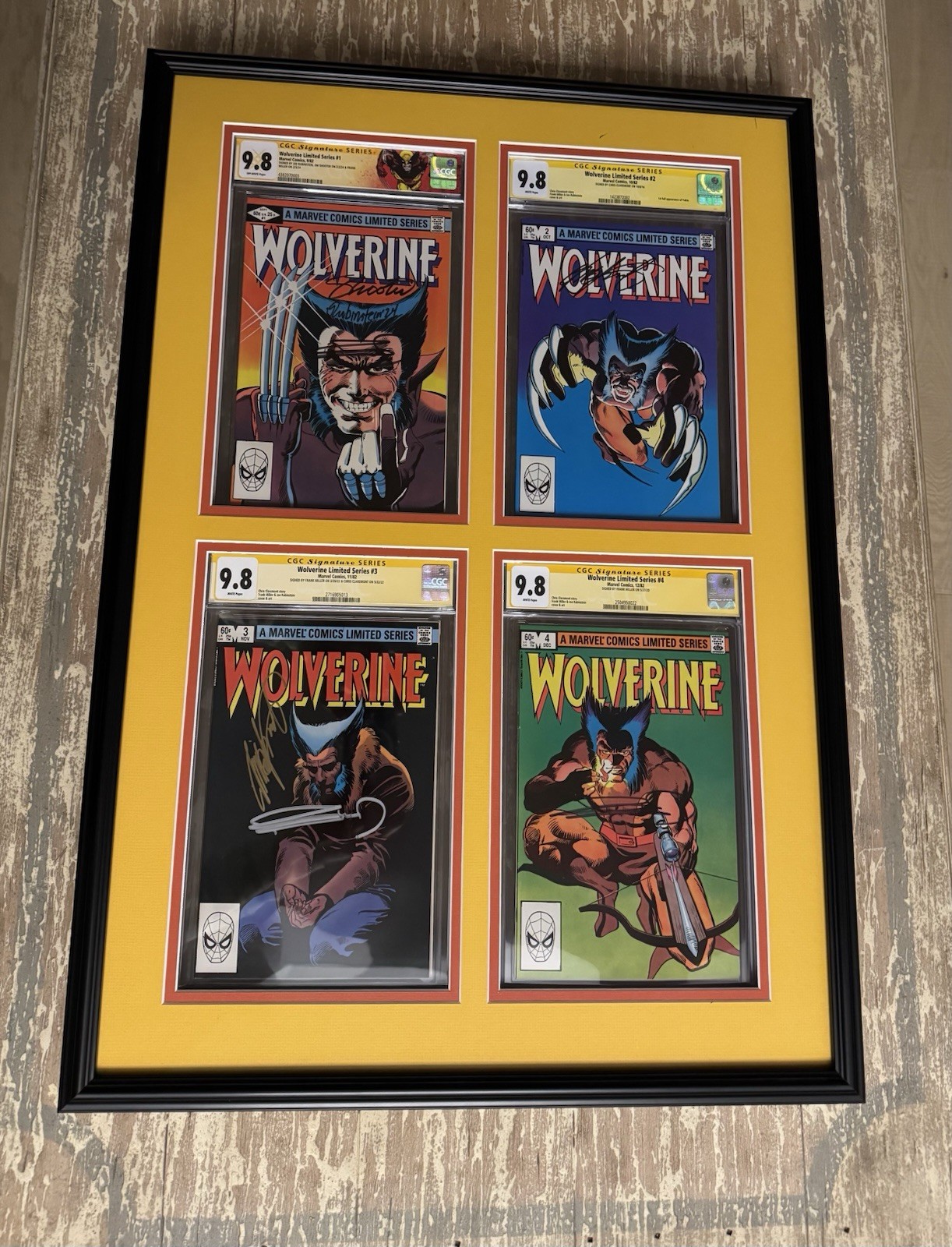 Wolverine 1, 2, 3, 4, 9.8 CGC 1982 Signed Miller, Shooter, Rubinstein, Claremont
