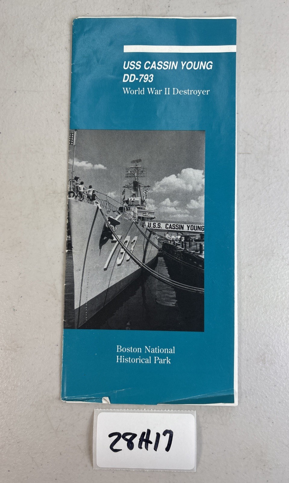 WW2 USS Cassin Young Brochure Destroyer Boston National Park Vintage 28H17 WW2 USS Cassin Young Brochure Destroyer Boston National Park Vintage 28H17