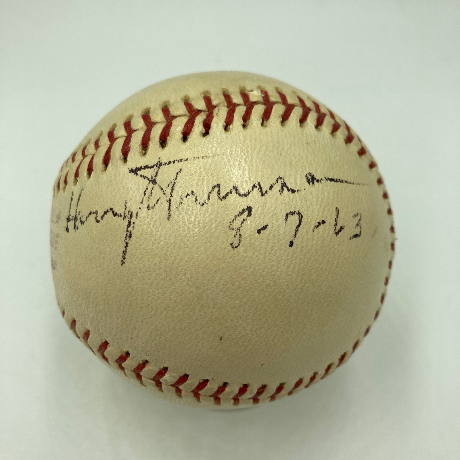 President Harry S. Truman Single Signed American League Baseball JSA COA President Harry S. Truman Single Signed American League Baseball JSA COA