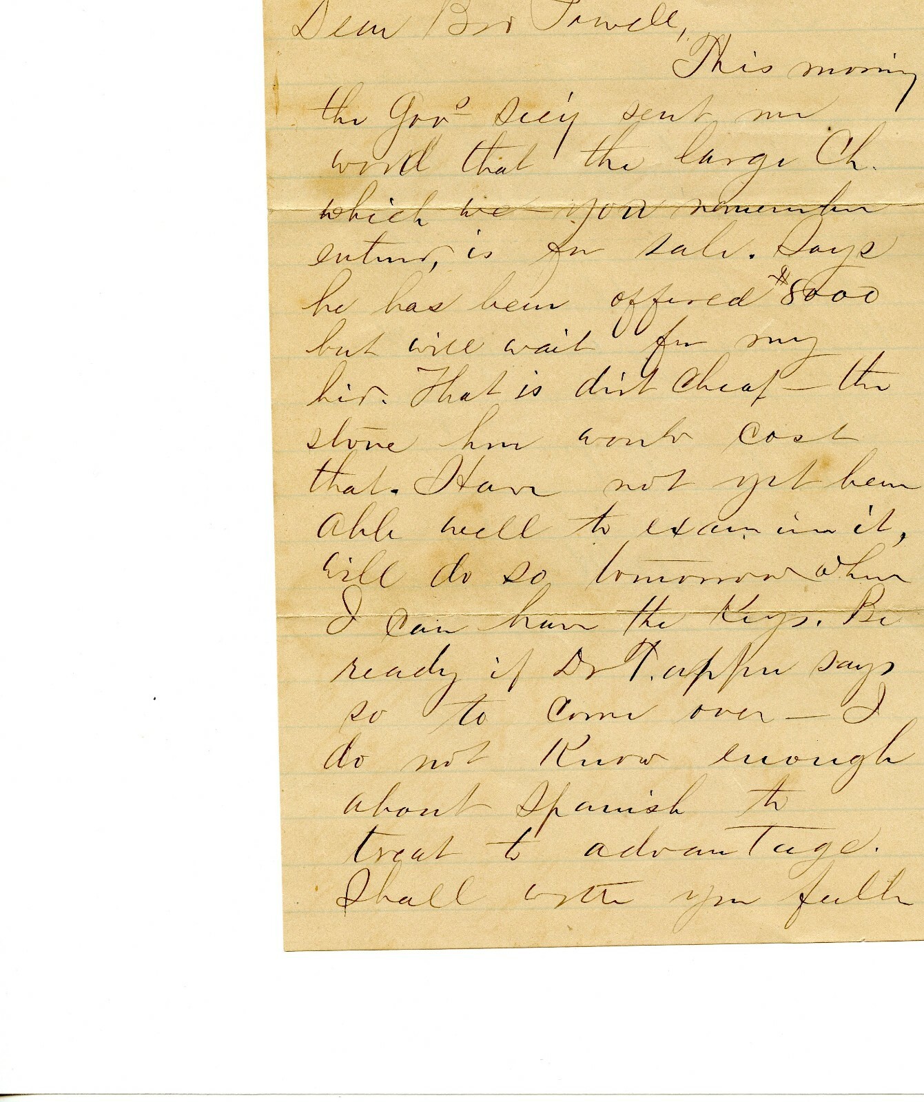 FIRST EVANGELICAL MISSIONARY to PUERTO RICO- SIGNED, 1880's-1890's. Priceless