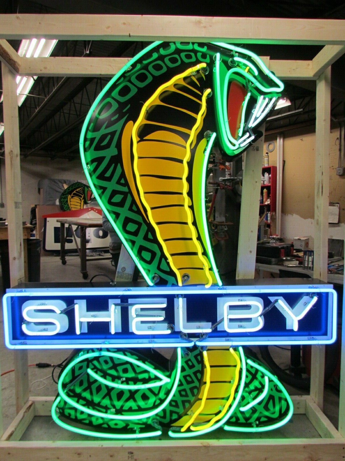 New Shelby Cobra Painted Neon Sign 60 New Shelby Cobra Painted Neon Sign 60