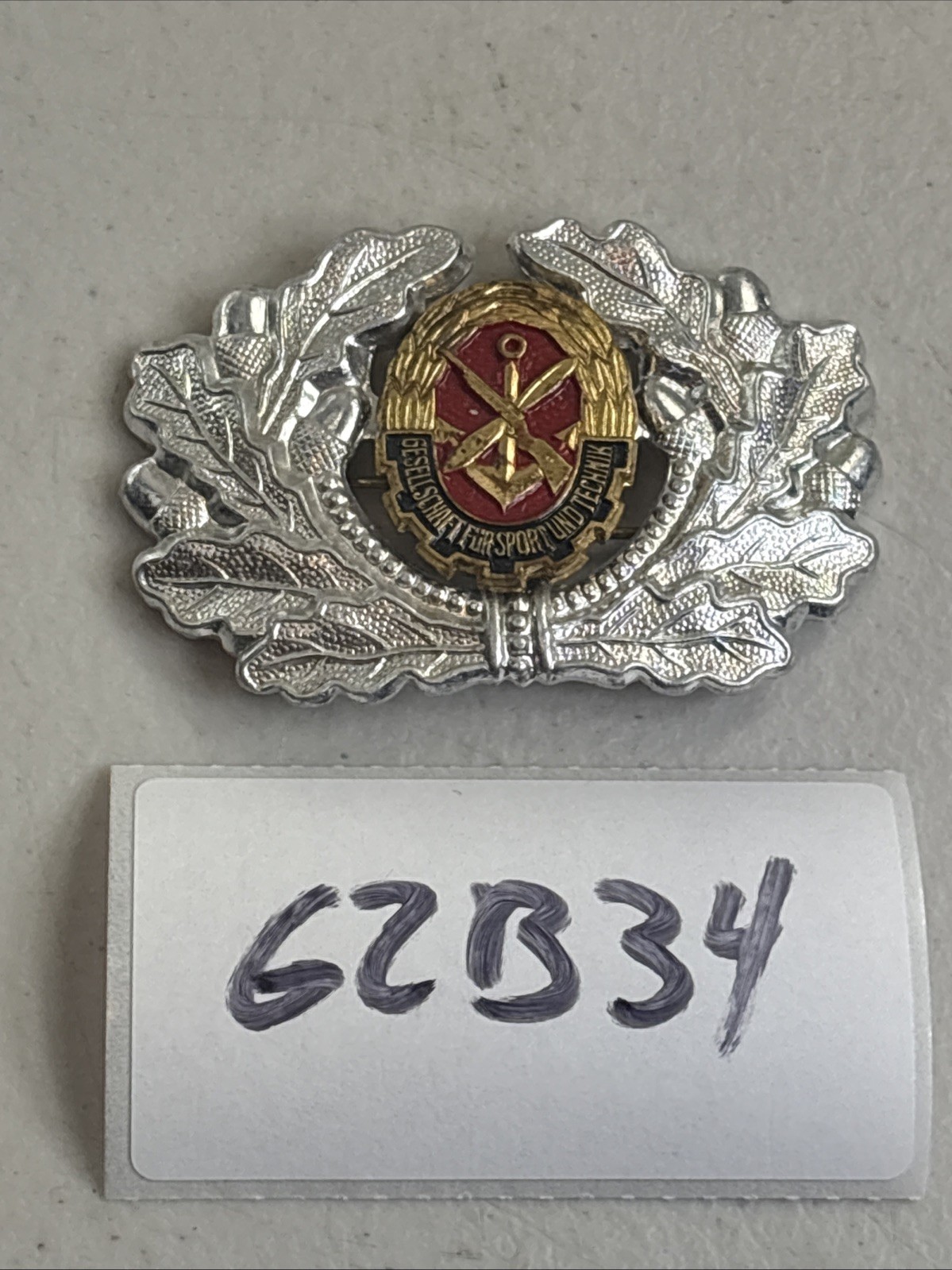 Badge German DDR NVA GST Gesellschaft für Technik Technology Sports Cap 62B34 Badge German DDR NVA GST Gesellschaft für Technik Technology Sports Cap 62B34