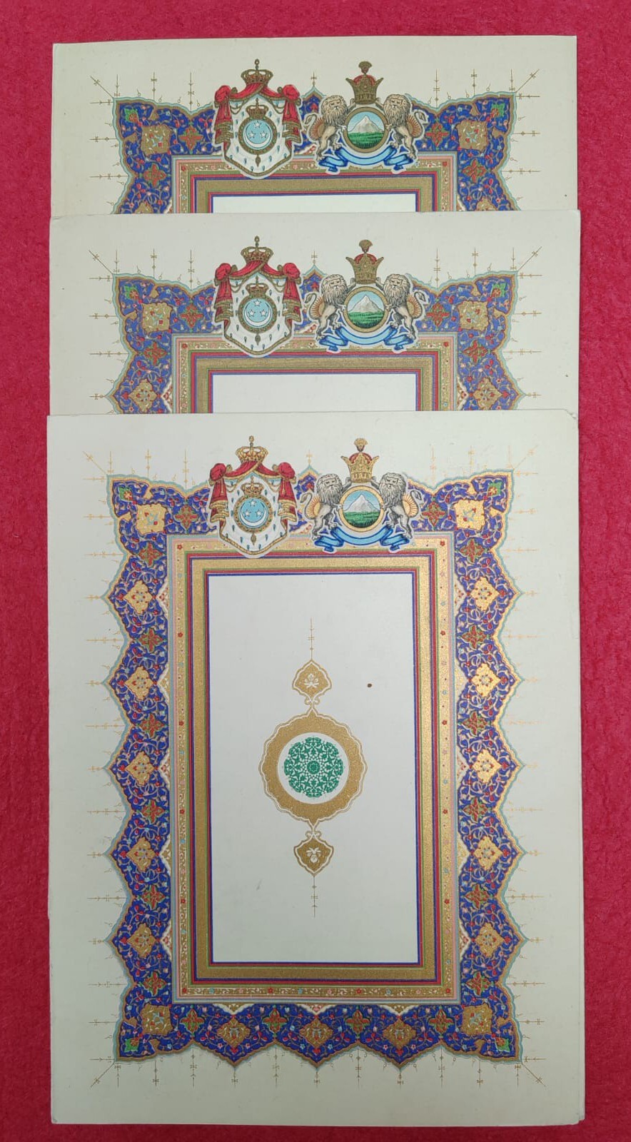 EGYPTIAN KINGDOM & IRANIAN EMPIRE ORIGINAL ROYAL WEDDING FOODS MENU #EEBC21272C