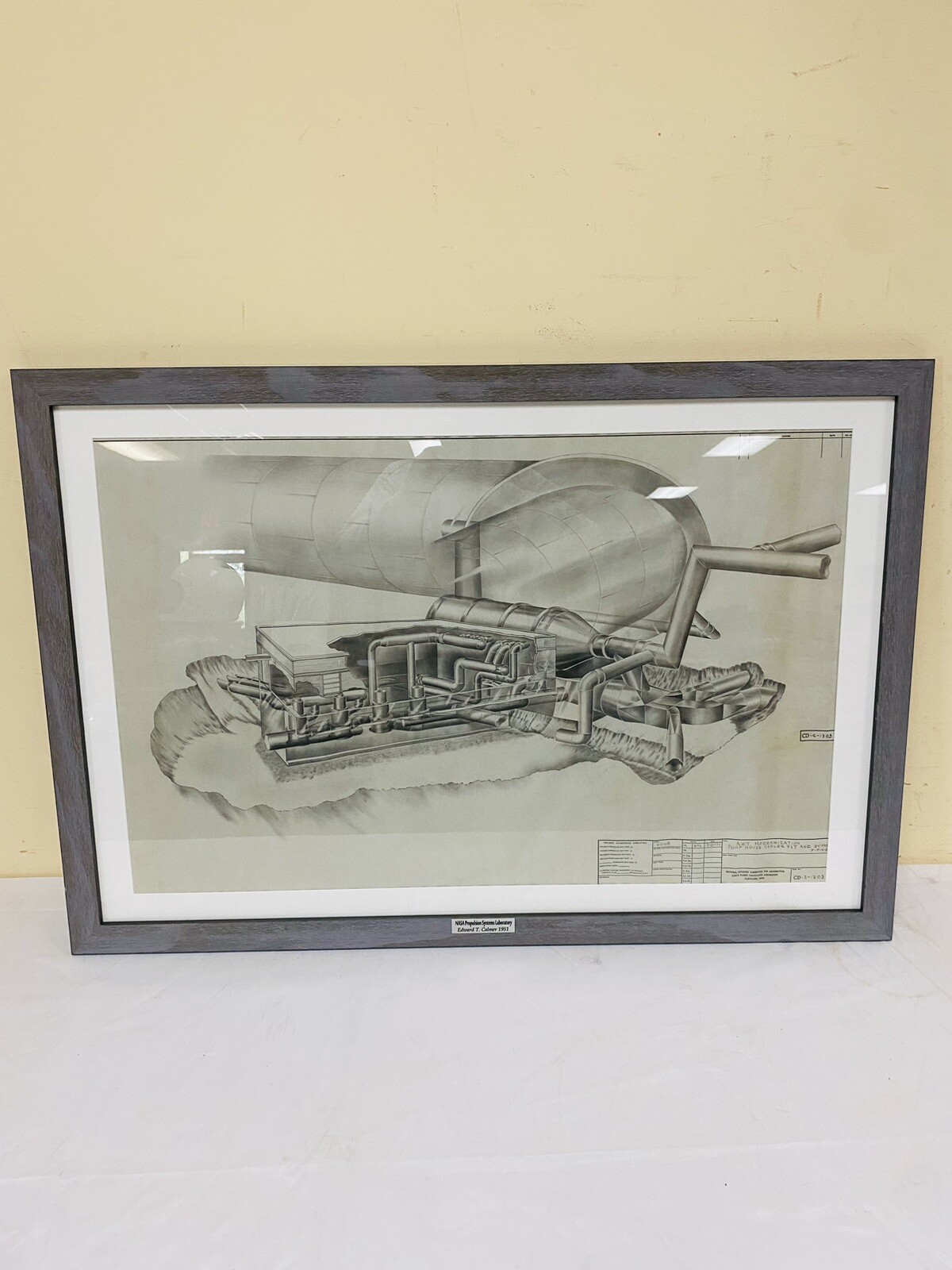 1950’s NASA ORIGINAL Hand Drawn Official Full Blueprint INCREDIBLE Space History