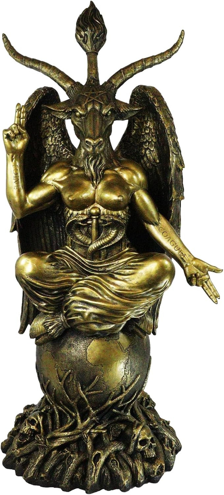 Ebros Gold Tone 3 Feet Large Oversized Sabbatic Goat Baphomet Statue Goat of Men Ebros Gold Tone 3 Feet Large Oversized Sabbatic Goat Baphomet Statue Goat of Men