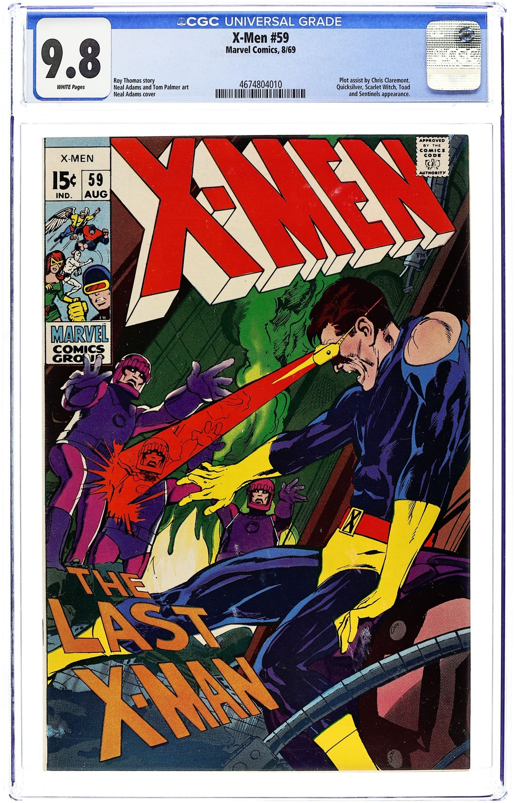Uncanny X-Men #59 CGC 9.8 1969 4674804010