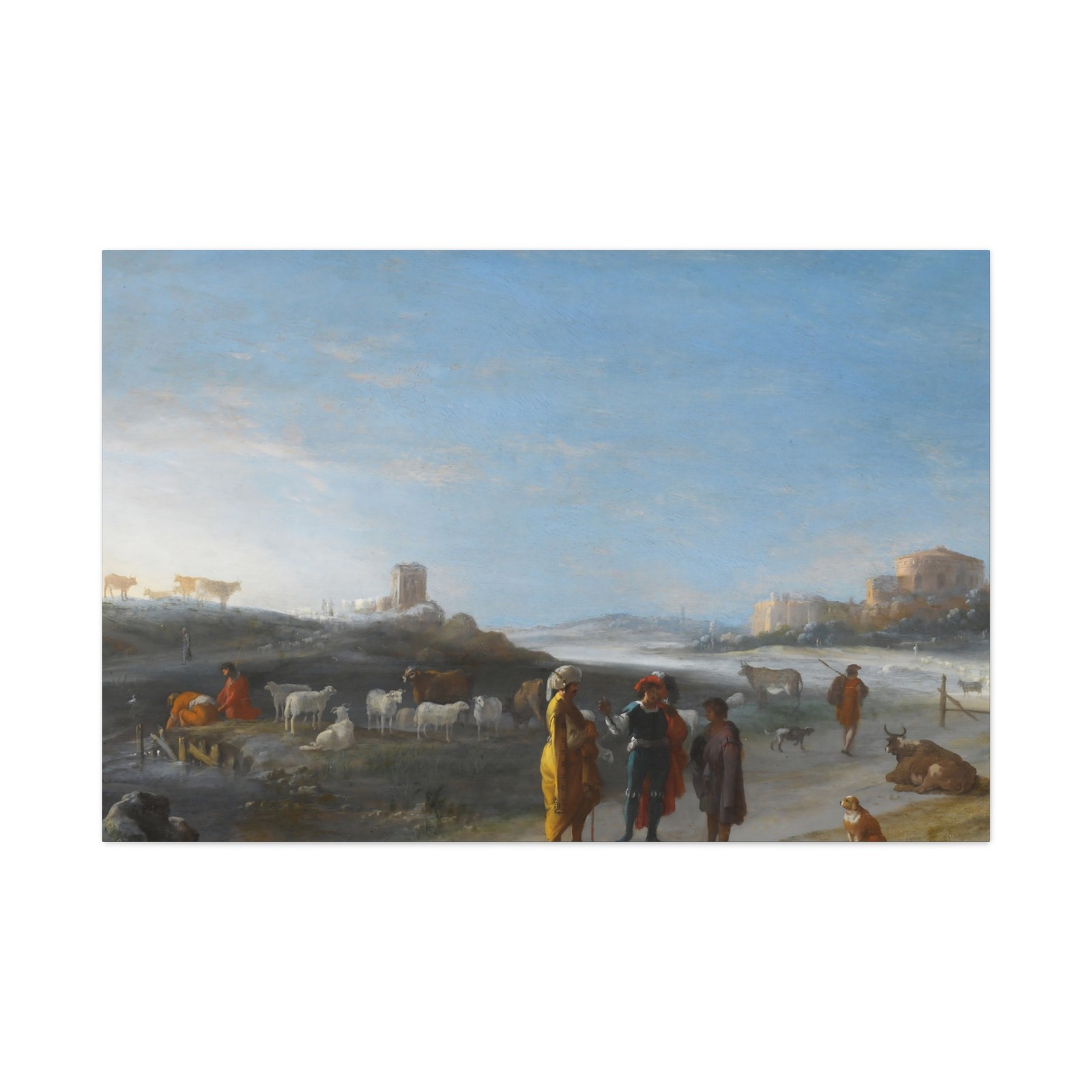 Cornelis van Poelenburch - Jesse presenting his son David - Canvas Wall Art
