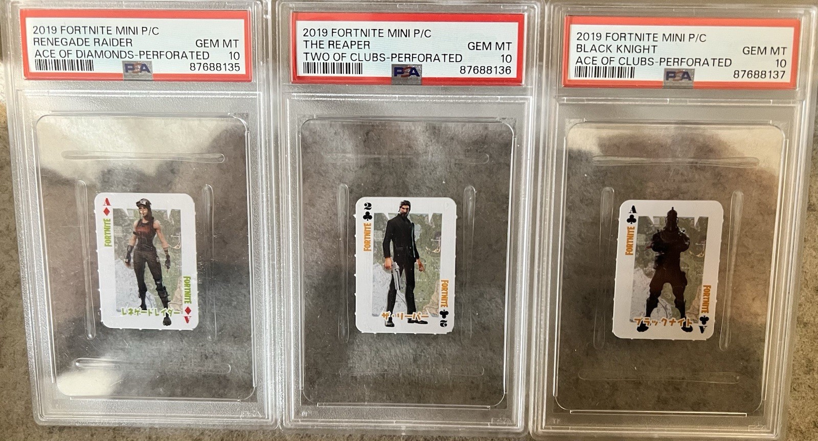 FORTNITE PSA 10 2019 BLACK KNIGHT/THE REAPER/RENEGAIDE RAIDER CORO CORO ROOKIE FORTNITE PSA 10 2019 BLACK KNIGHT/THE REAPER/RENEGAIDE RAIDER CORO CORO ROOKIE