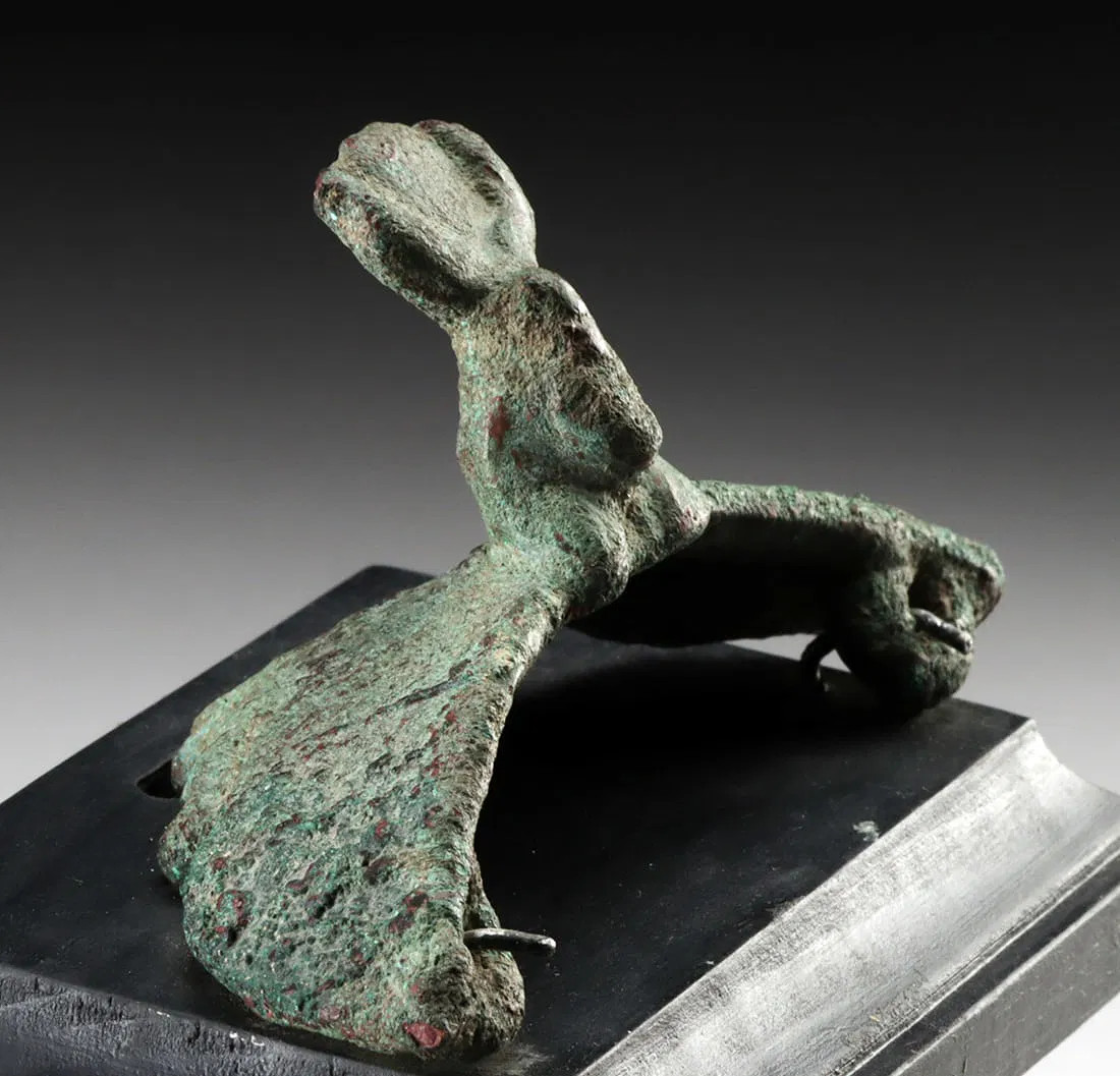 Authentic Ancient Egyptian Bronze Isis Furniture Attachment – Late Dynastic 