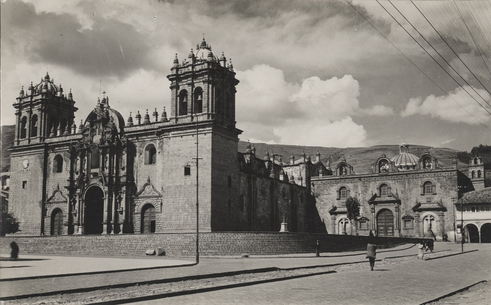 c. 1940's Cusco Cathedral, Plaza de Armas, Peru RPPC by Martin Chambi Jiménez