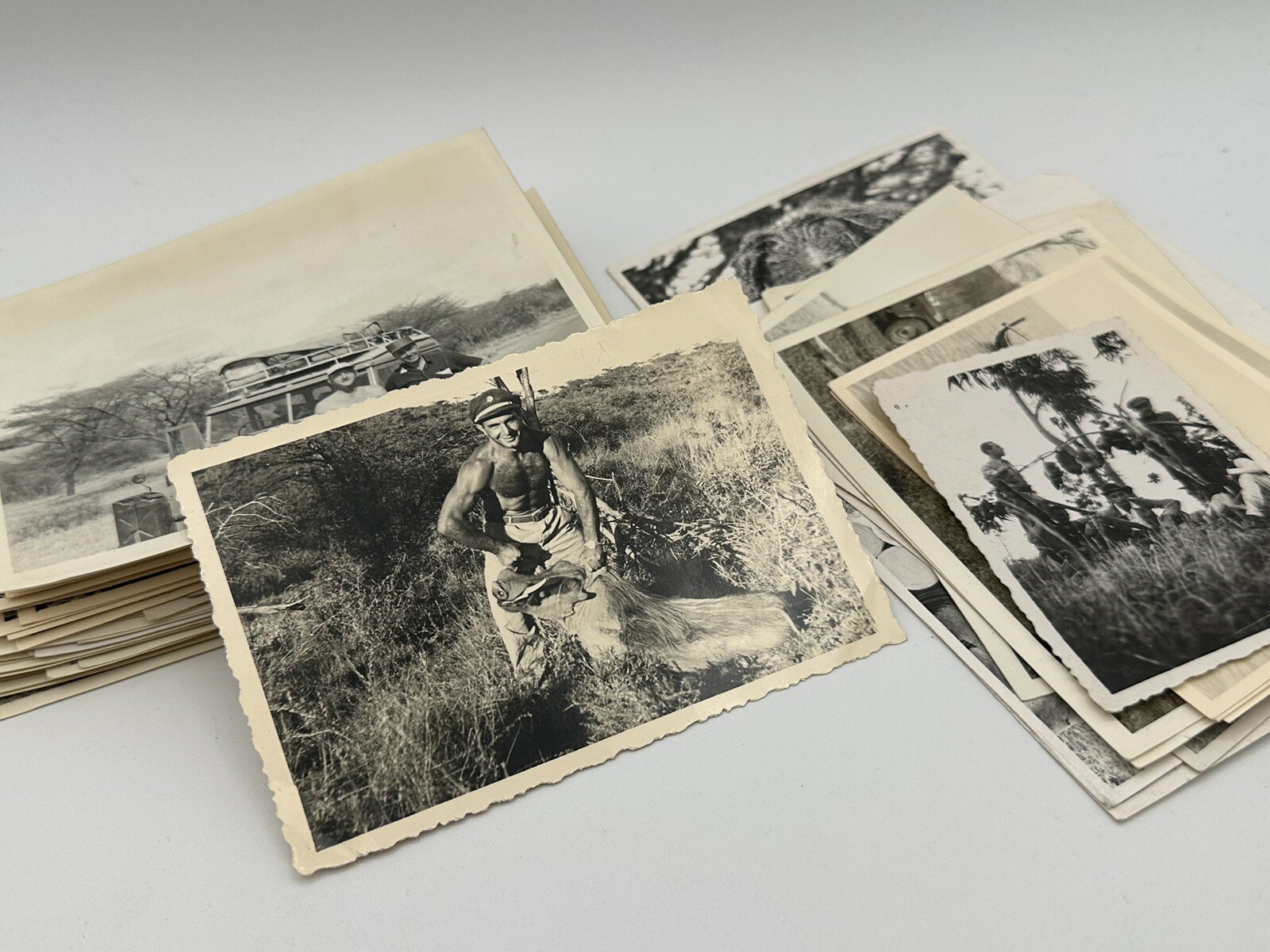 Large Lot African Safari Vacation B&W Photography Ethiopia Hunting 1950s? Large Lot African Safari Vacation B&W Photography Ethiopia Hunting 1950s?