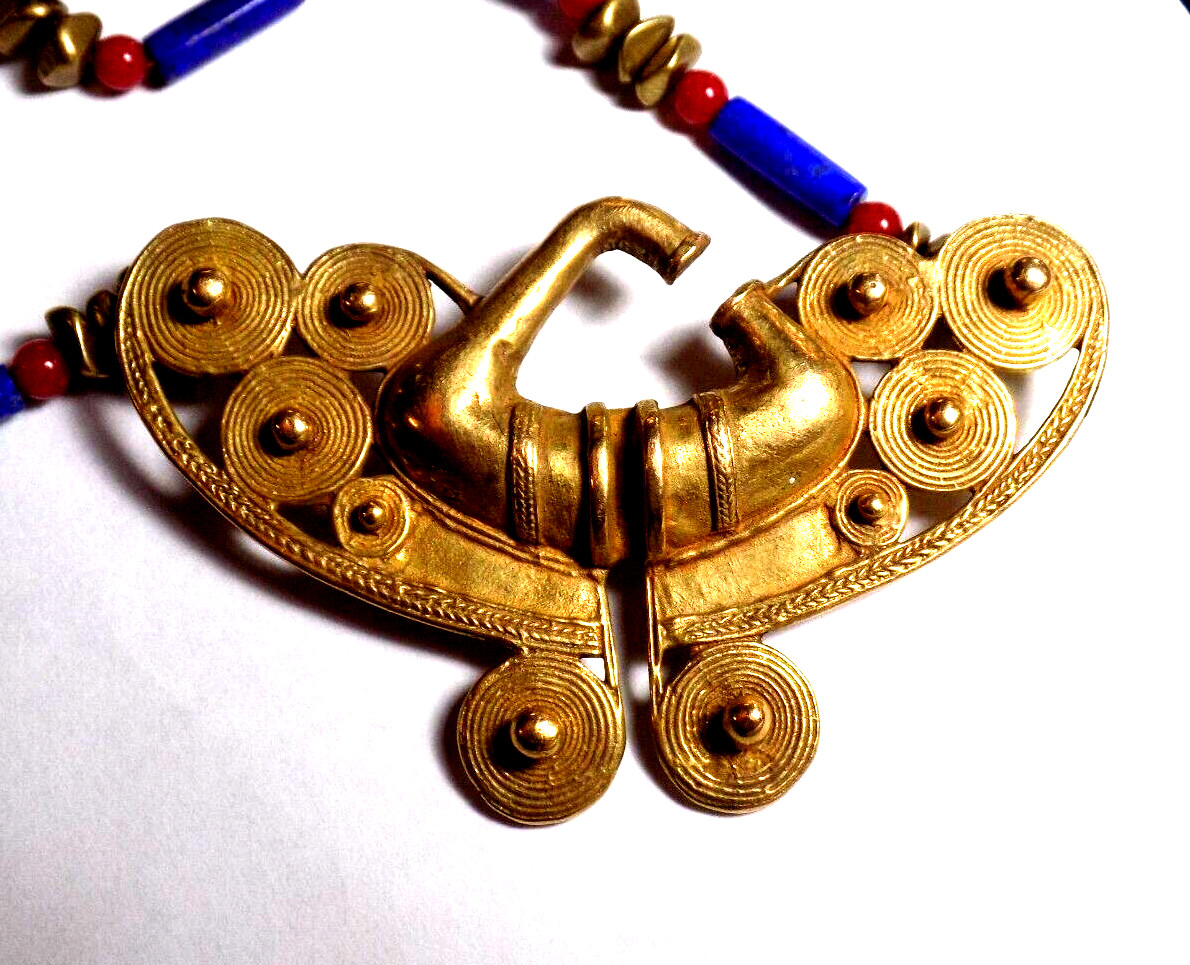 Pre-Columbian Tairona Gold Nose Ring, 18KT RANGE GENUINE AS OLD AS 300 AD 70+GR