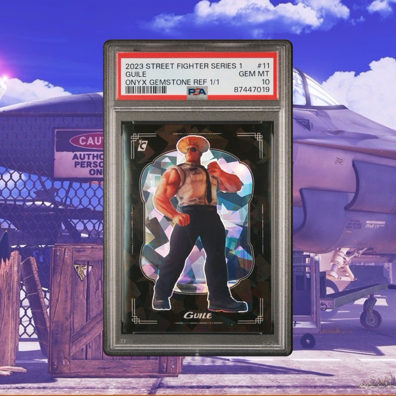 2023 Street Fighter Series 1 Guile #11 Onyx Gemstone Ref 1/1 PSA 10 Cody Rhodes