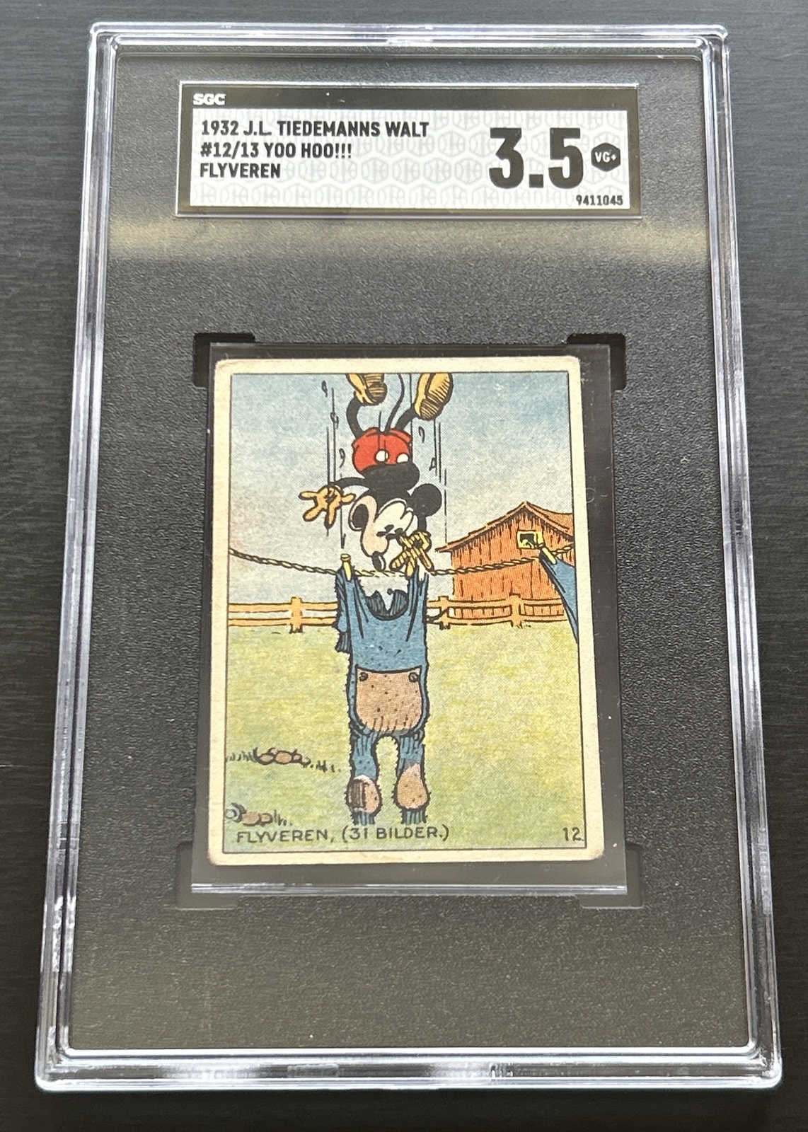 1932 Mickey Mouse J.L. Tiedemanns Norway Cromwell Medina Sgc 3.5 #12/13 Pop 1