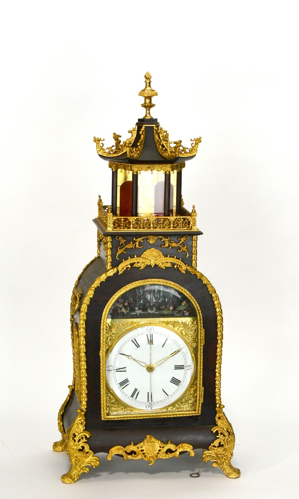 Vintage Chinese Canton Automaton Acrobat Musical Pagoda Bracket Clock -see video Vintage Chinese Canton Automaton Acrobat Musical Pagoda Bracket Clock -see video