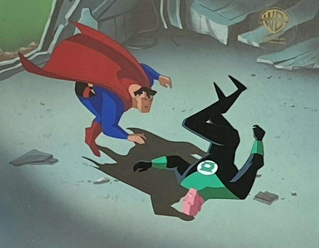 BRUCE TIMM rare SUPERMAN & GREEN LANTERN cel + OBG In Brightest Day STAS WB COA BRUCE TIMM rare SUPERMAN & GREEN LANTERN cel + OBG In Brightest Day STAS WB COA
