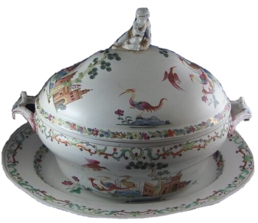 Antique 18thC Doccia Ginori Porcelain Lidded Tureen & Platter Porzellan Terrine Antique 18thC Doccia Ginori Porcelain Lidded Tureen & Platter Porzellan Terrine