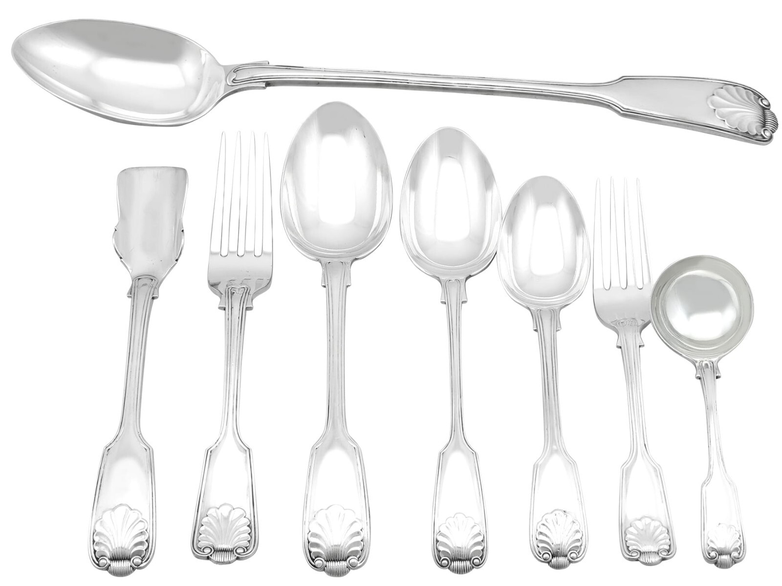 Antique Edwardian Sterling Silver Canteen of Cutlery (1906)