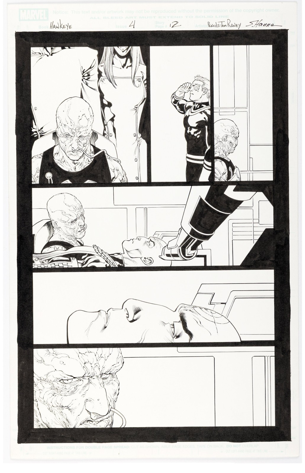 Raney DARK REIGN HAWKEYE 4 pg 12 BULLSEYE AS HAWKEYE & SOLO AS BULLSEYE + DADDY