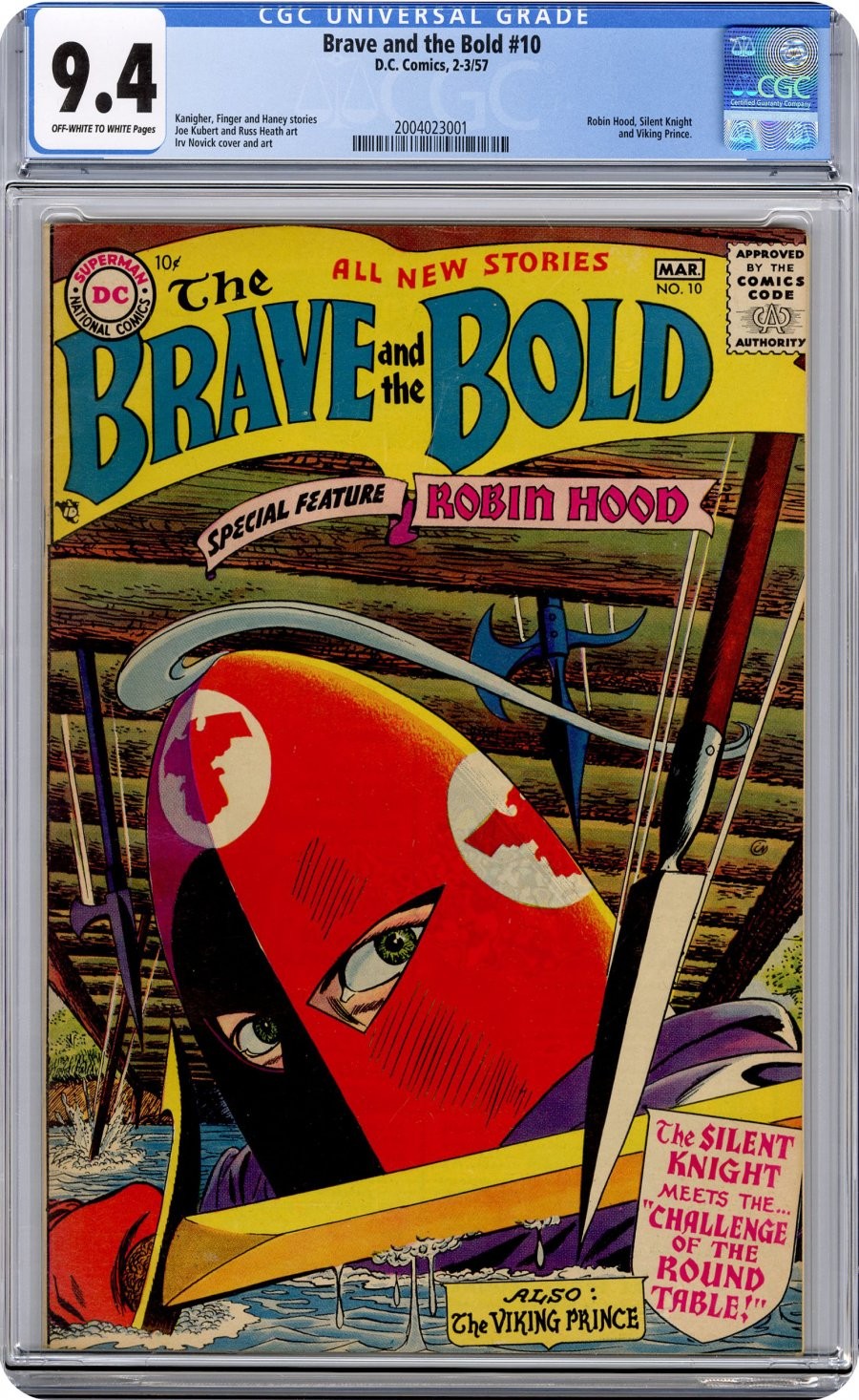 DC - BRAVE AND THE BOLD, THE (1955-83) #10 - Grade 9.4 - Comic Book DC - BRAVE AND THE BOLD, THE (1955-83) #10 - Grade 9.4 - Comic Book