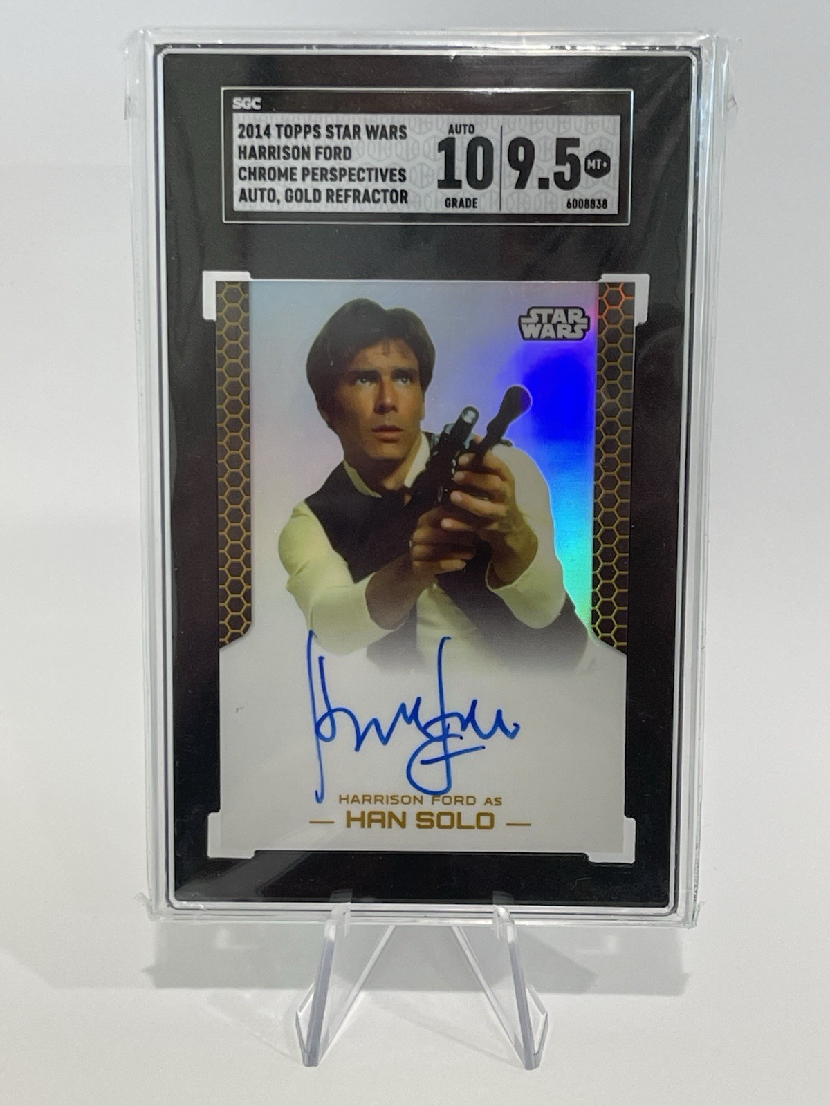2014 Topps Chrome Star Wars Harrison Ford Han Solo ON CARD AUTO Autograph Rookie 2014 Topps Chrome Star Wars Harrison Ford Han Solo ON CARD AUTO Autograph Rookie