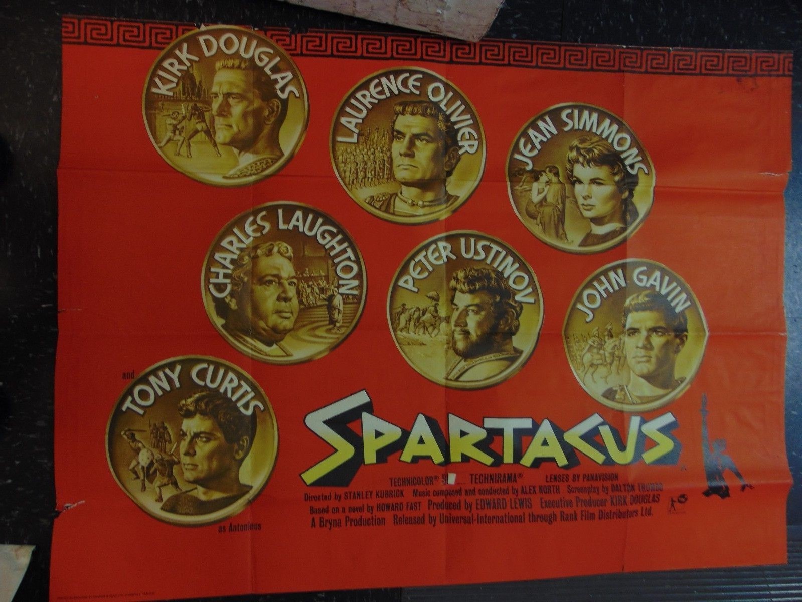 Kirk Douglas Spartacus British Coins Quad Movie Poster N2428 Kirk Douglas Spartacus British Coins Quad Movie Poster N2428
