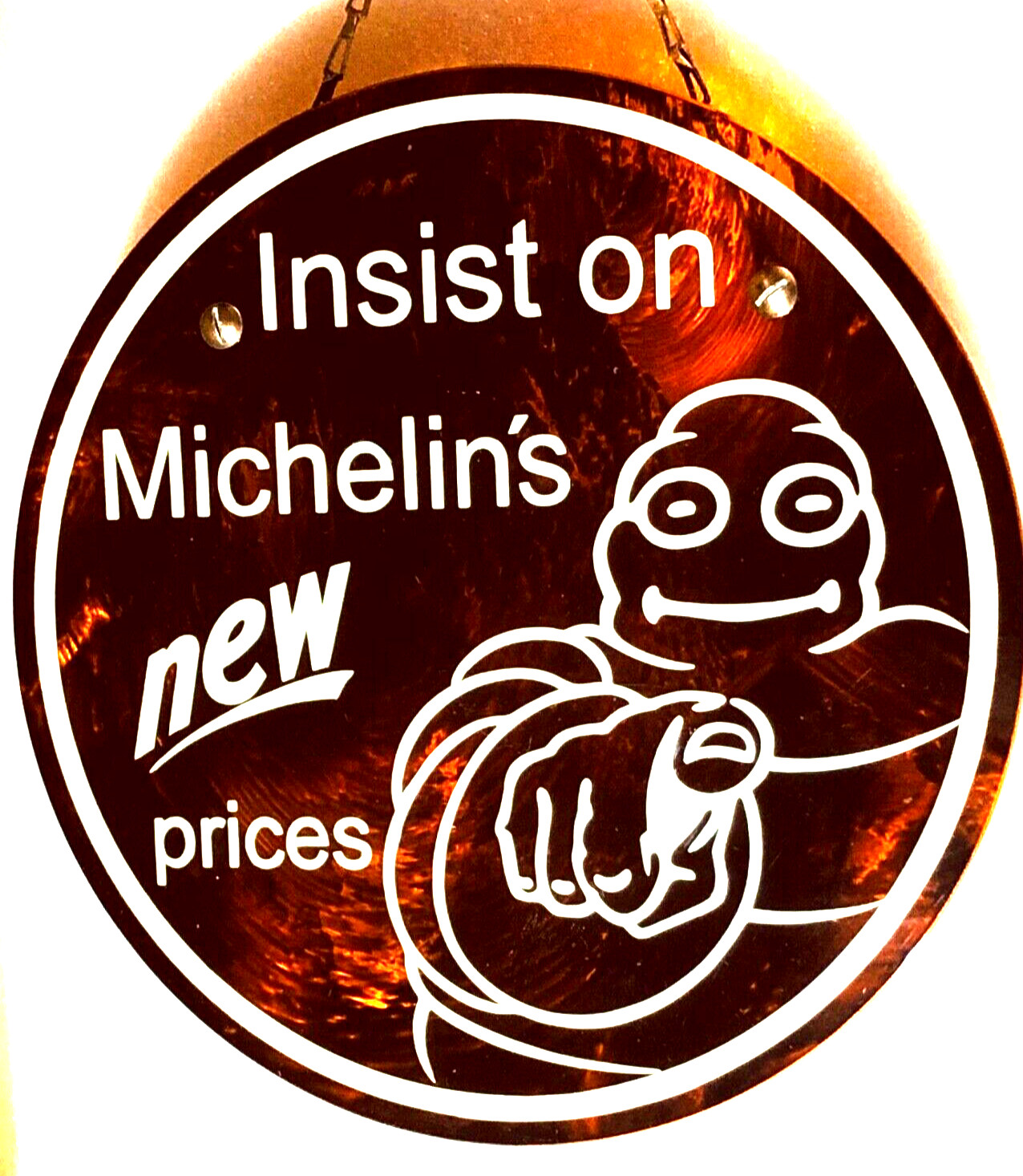 ONLY ONE KNOWN TO EXIST RAREST  MICHELIN SIGN