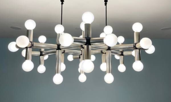 Vintage 1970’s Haussmann Or Sonneman 36 Light Molecule Chandelier Vintage 1970’s Haussmann Or Sonneman 36 Light Molecule Chandelier