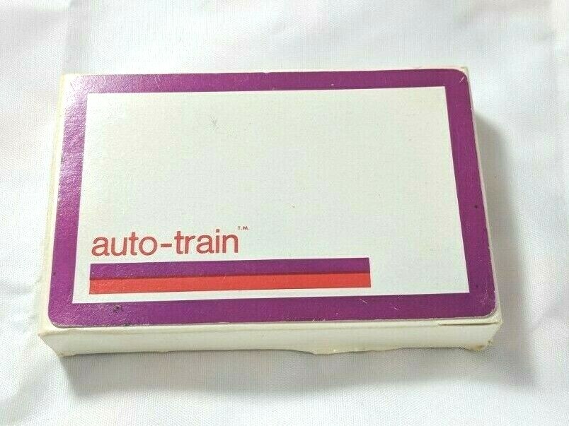 Vintage AUTO TRAIN Playing Cards Complete Deck USA GEMACO Jokers Ace Spades Card