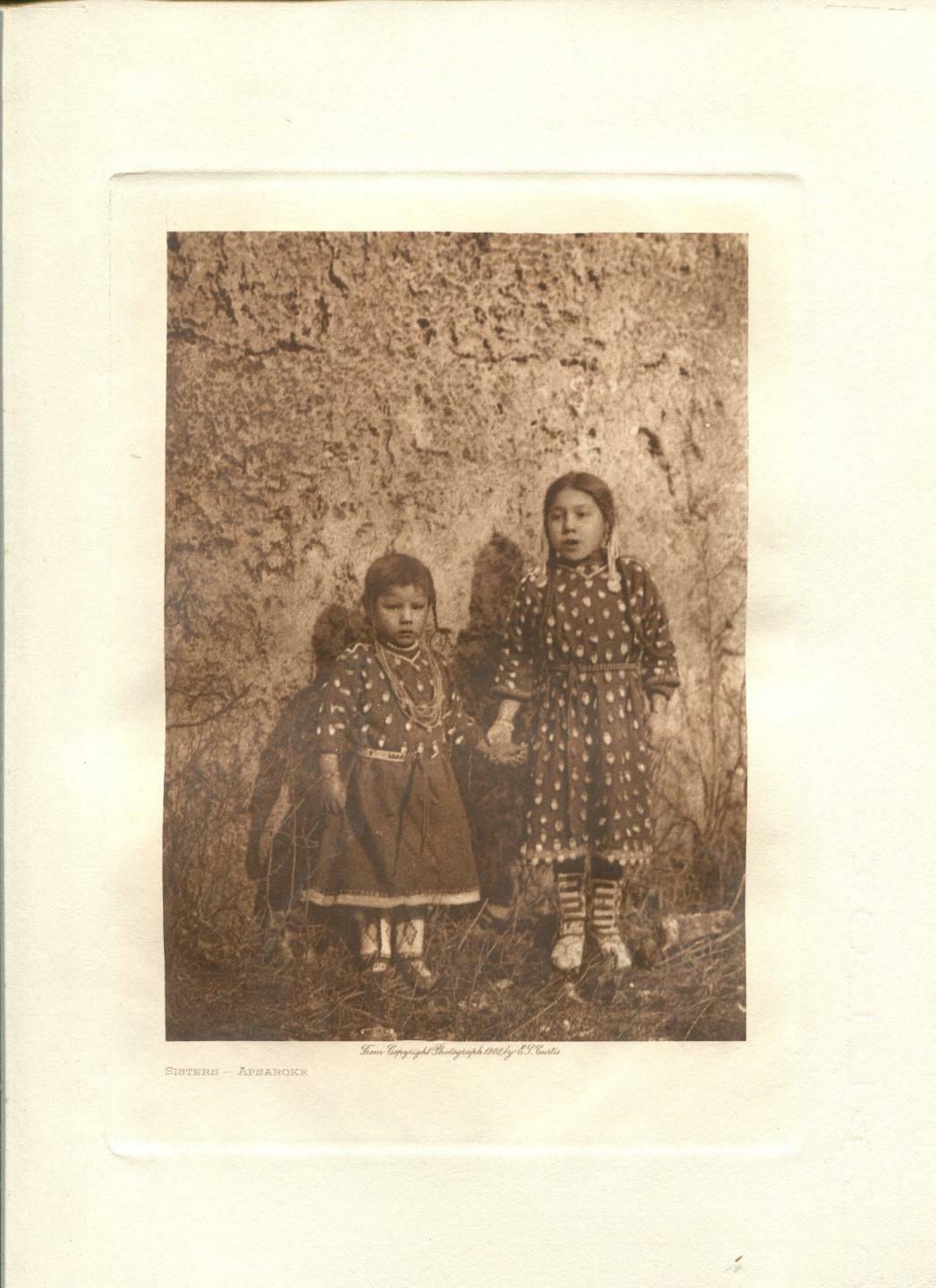 1908 Original Photogravure | Sister - Apsaroke |  Edward Curtis | 5 1/2 x 7 1/2