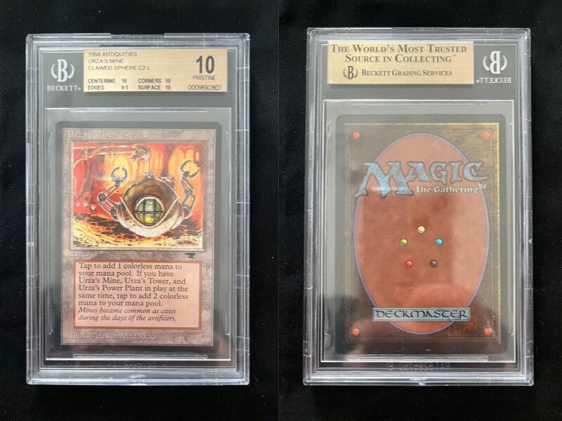 Urza's Mine ANTIQUITIES Mtg MINT Graded BGS 10 (10/10/9.5/10) - POP 3
