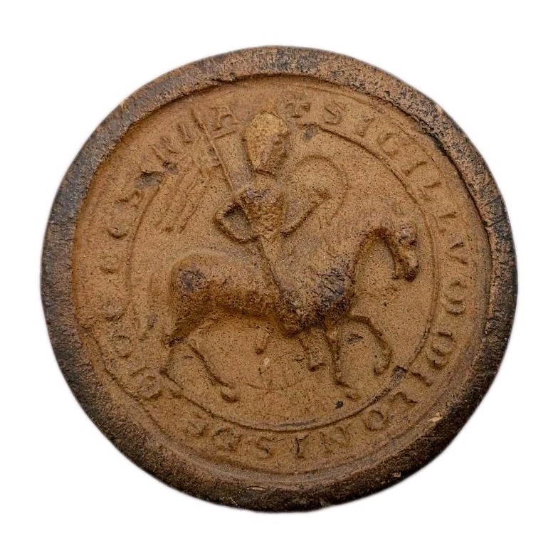 Georgian Equestrian Royal Wax Seal Matrix Impression Miles Milo of Gloucester UK
