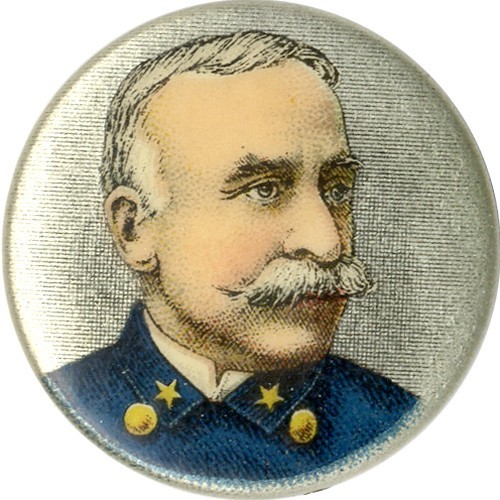 c. 1898 Admiral George Dewey Span-Am War Celluloid Button c. 1898 Admiral George Dewey Span-Am War Celluloid Button