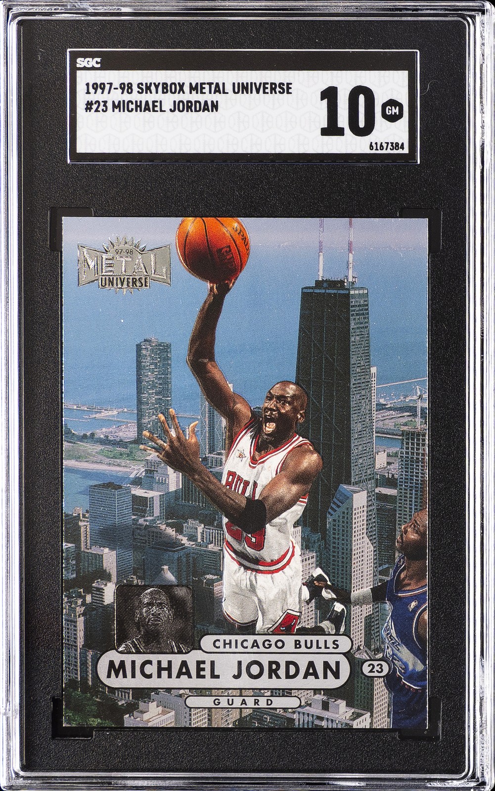 1997-98 SKYBOX METAL UNIVERSE #23 MICHAEL JORDAN SGC 10 GM 1997-98 SKYBOX METAL UNIVERSE #23 MICHAEL JORDAN SGC 10 GM