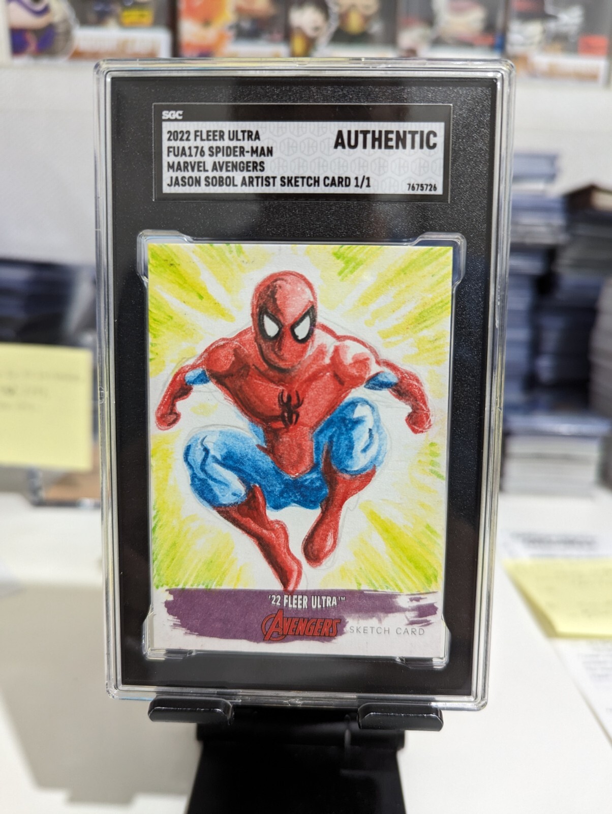 2022 FLEER ULTRA AVENGERS SPIDER-MAN SKETCH CARD BY JASON SOBOL 1/1 2022 FLEER ULTRA AVENGERS SPIDER-MAN SKETCH CARD BY JASON SOBOL 1/1