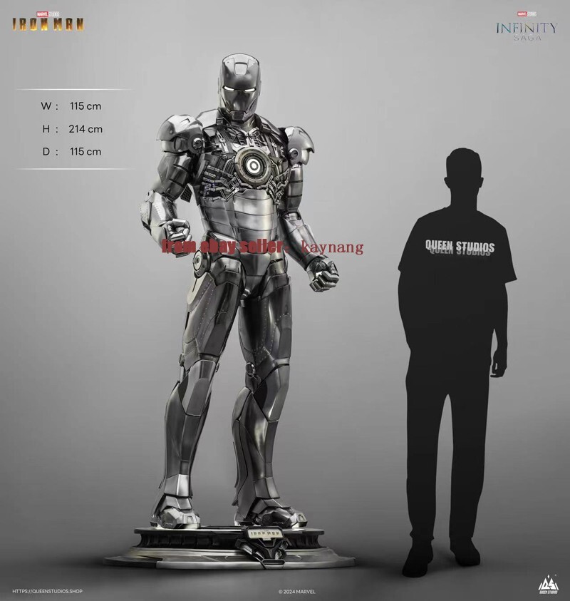 Queen Studios Marvel The Infinity Saga 1/1 Scale Iron Man Mark2 GK Model Statue Queen Studios Marvel The Infinity Saga 1/1 Scale Iron Man Mark2 GK Model Statue