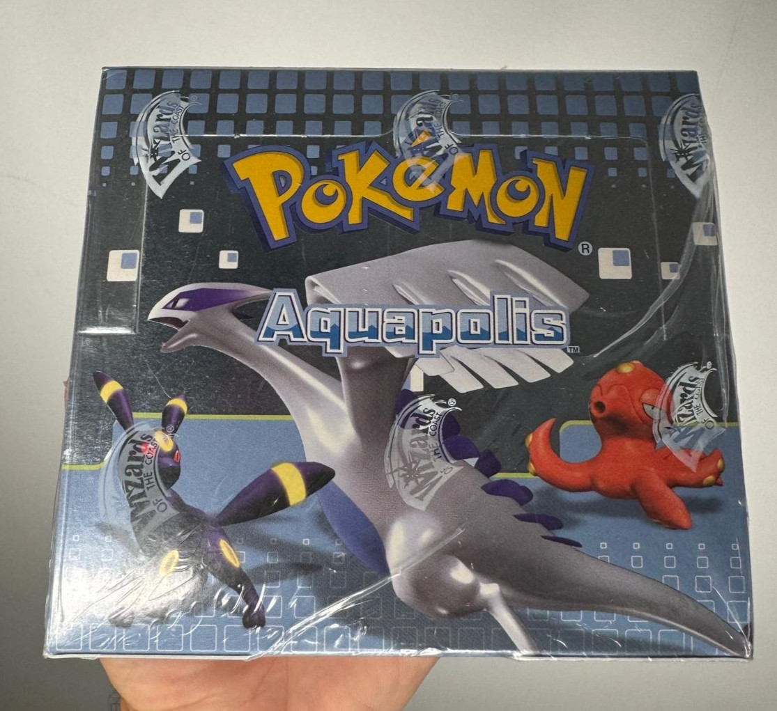 Pokemon Booster Box Aquapolis Sealed 2003 Italian 36 Envelopes Pokemon Booster Box Aquapolis Sealed 2003 Italian 36 Envelopes