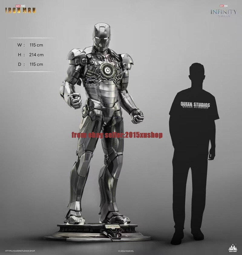 Queen Studios Marvel The Infinity Saga 1/1 Scale Iron Man Mark2 GK Model Statue Queen Studios Marvel The Infinity Saga 1/1 Scale Iron Man Mark2 GK Model Statue