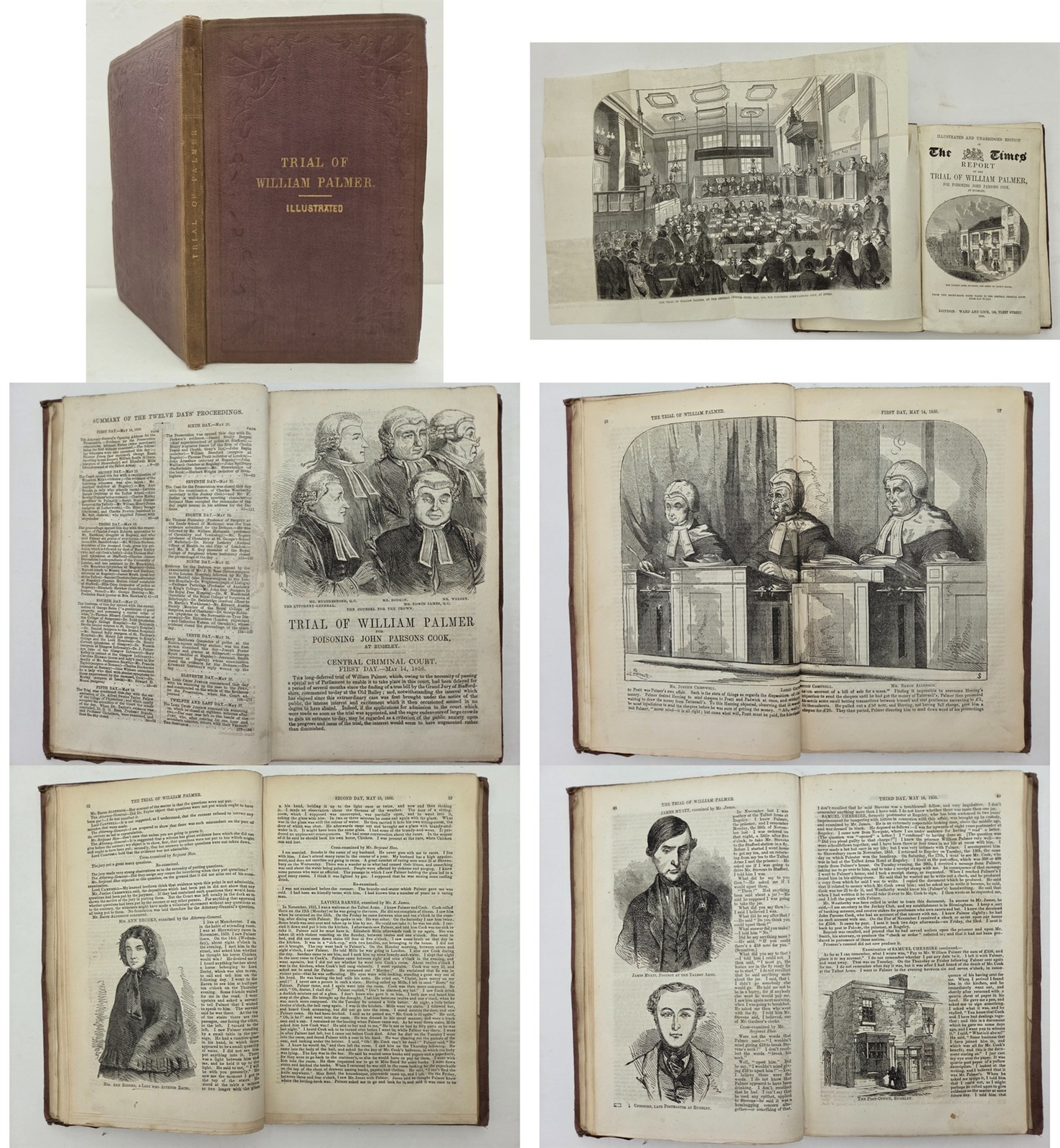 1856 antique WILLIAM PALMER TRIAL true crime MURDER RUGELEY POISONER illustrated 1856 antique WILLIAM PALMER TRIAL true crime MURDER RUGELEY POISONER illustrated