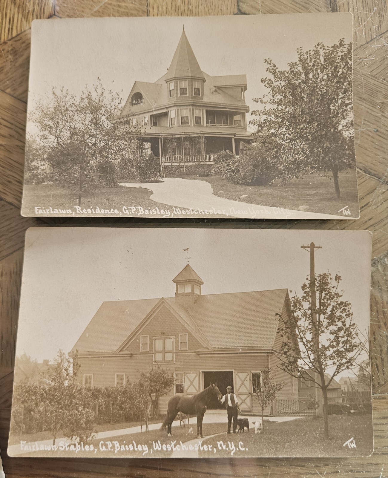 2 1908 G BAISLEY FAIRLAWN BRONX RPPC New York City Thaddeus Wilkerson POST CARDs 2 1908 G BAISLEY FAIRLAWN BRONX RPPC New York City Thaddeus Wilkerson POST CARDs