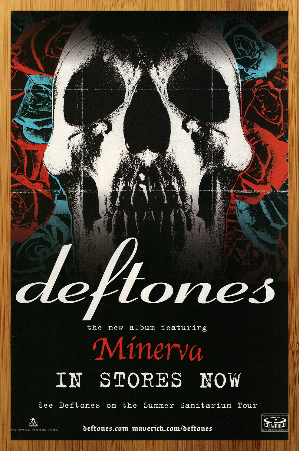 2003 Deftones Minerva CD/LP Print Ad/Poster Advertisement Skull Official Art 2003 Deftones Minerva CD/LP Print Ad/Poster Advertisement Skull Official Art
