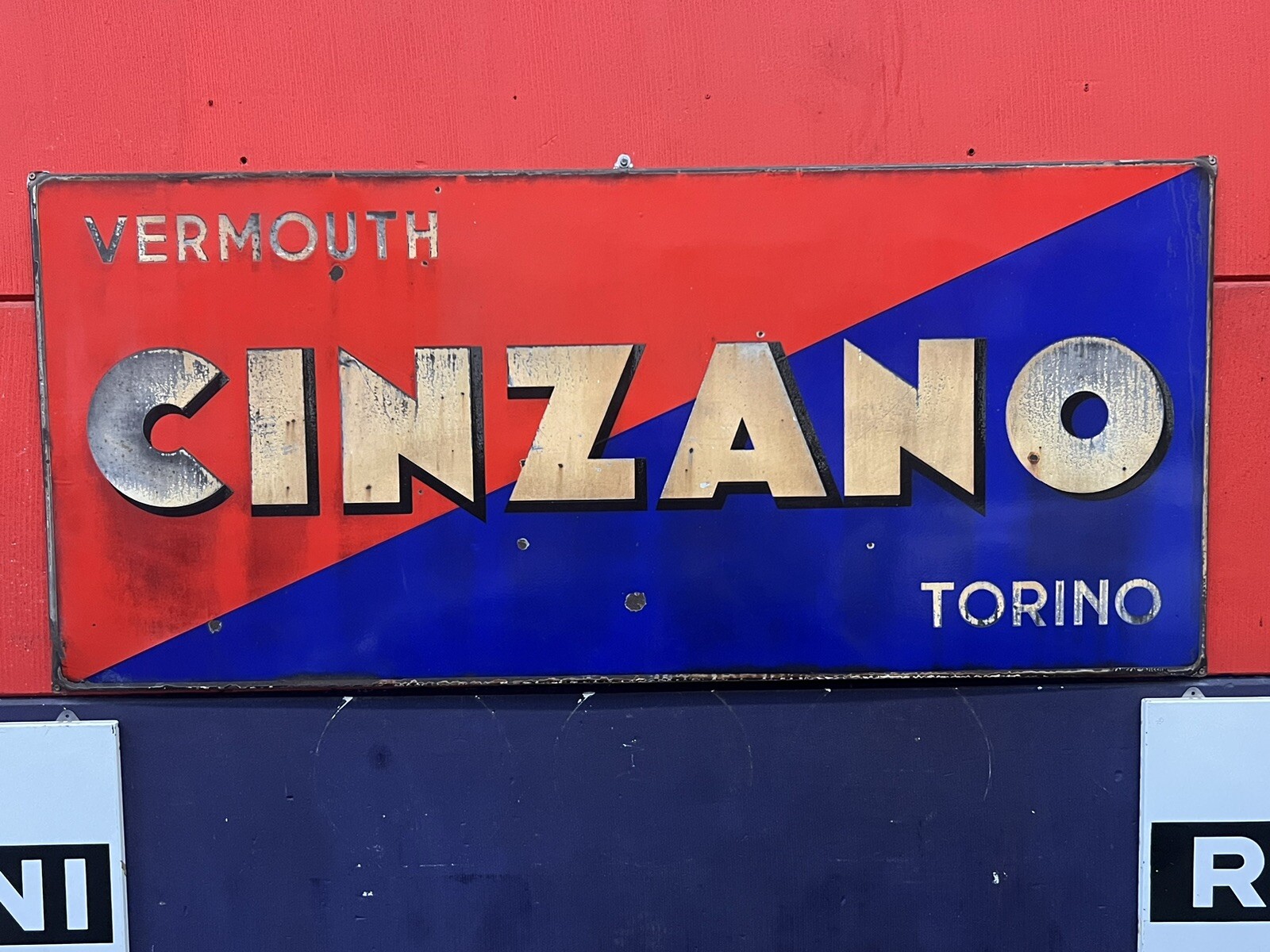 Original Collectible Cinzano Sign From The 50’s Original Collectible Cinzano Sign From The 50’s