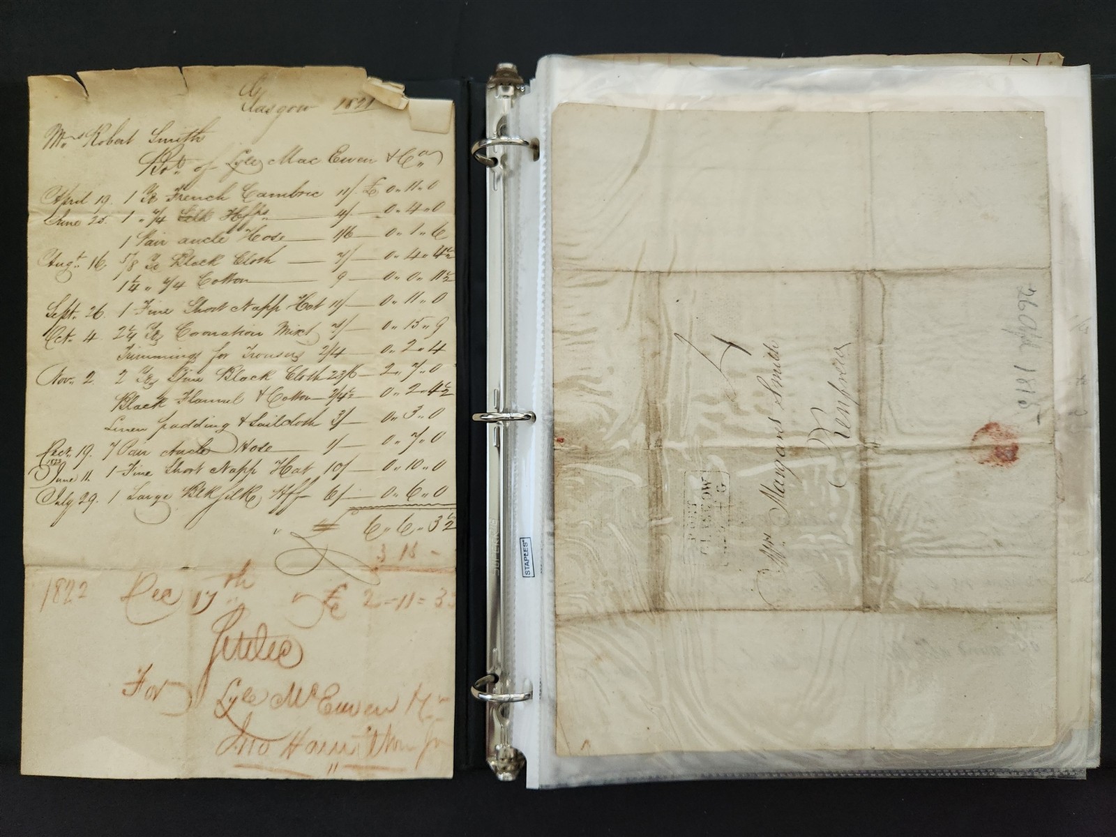 1810s antique MOUNT GREENAN ESTATE ship mail ST VINCENT PLANTATION 28pc LETTERS 