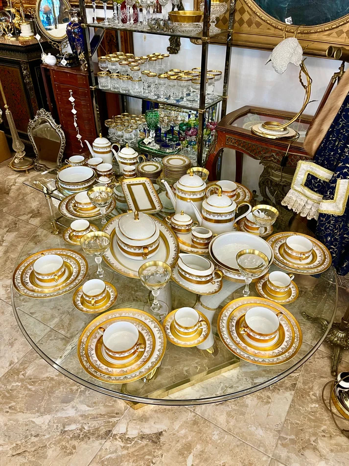 Karlsbader 12 Place Dinner Set Gold Porcelain Antique Tea Coffee Set Karlsbader 12 Place Dinner Set Gold Porcelain Antique Tea Coffee Set