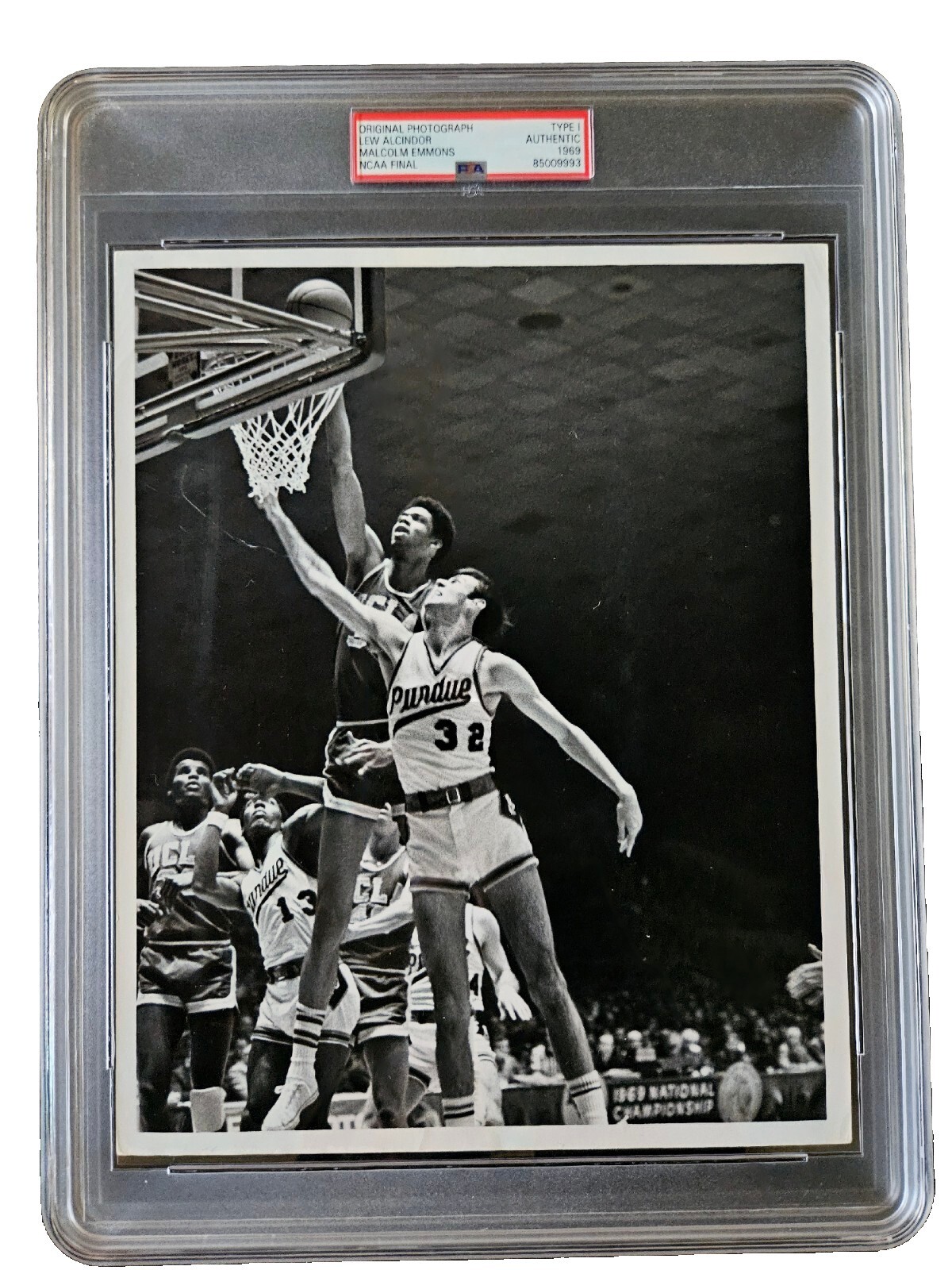 1969 Lew Alcindor Pre rookie UCLA NCAA finals TYPE 1 photo action