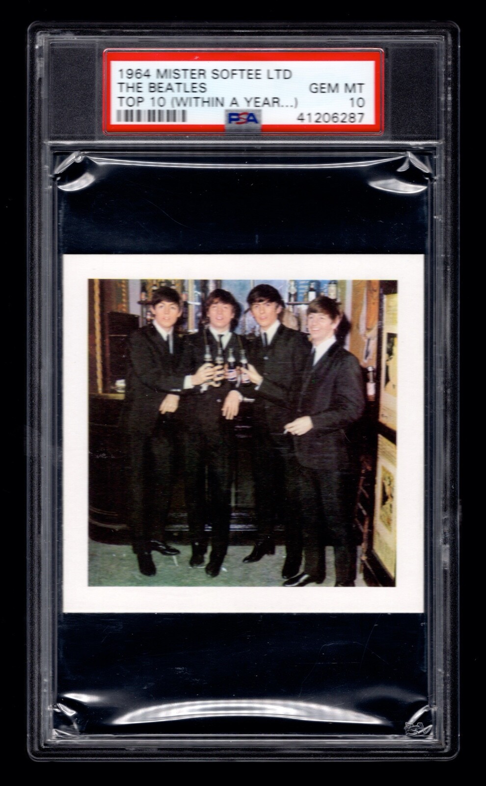 PSA 10 THE BEATLES 1964 Mister Softee Top 10 (Within A Year) HIGHEST EVER GRADE PSA 10 THE BEATLES 1964 Mister Softee Top 10 (Within A Year) HIGHEST EVER GRADE