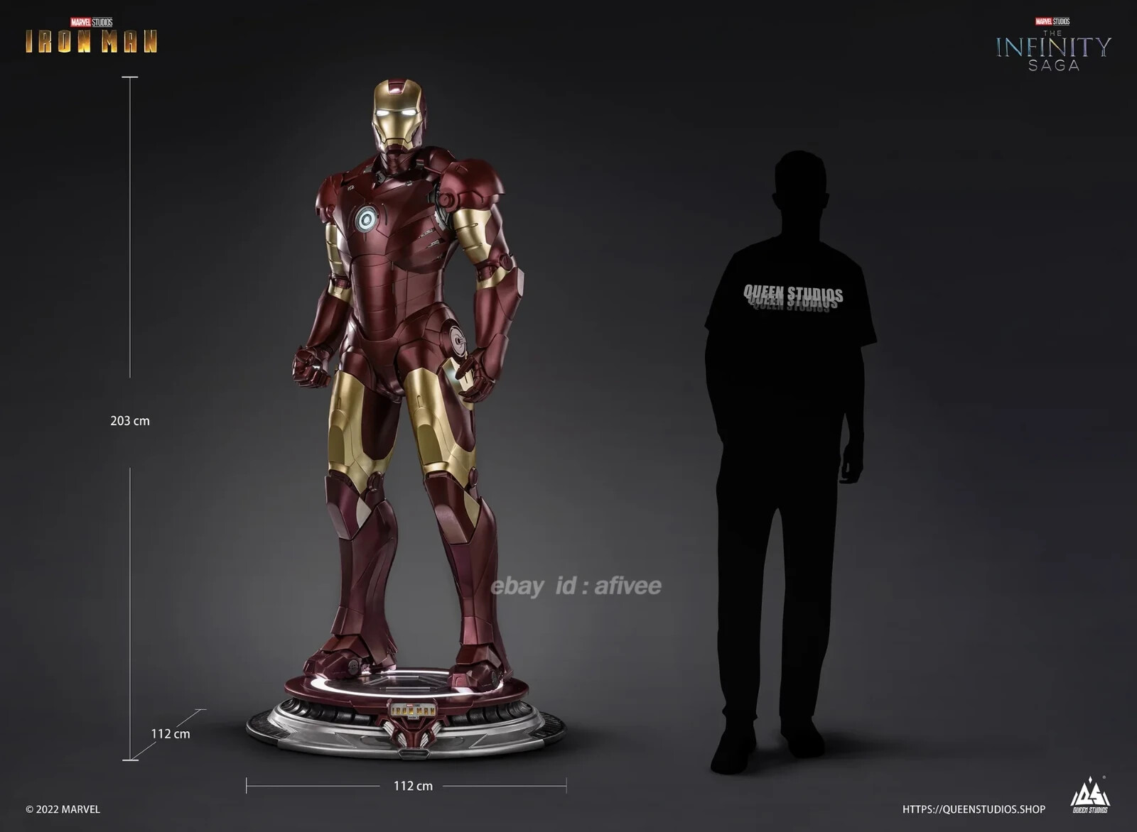 Queen Studios Iron Man Mark 3 Life-Size Statue 1/1 Model