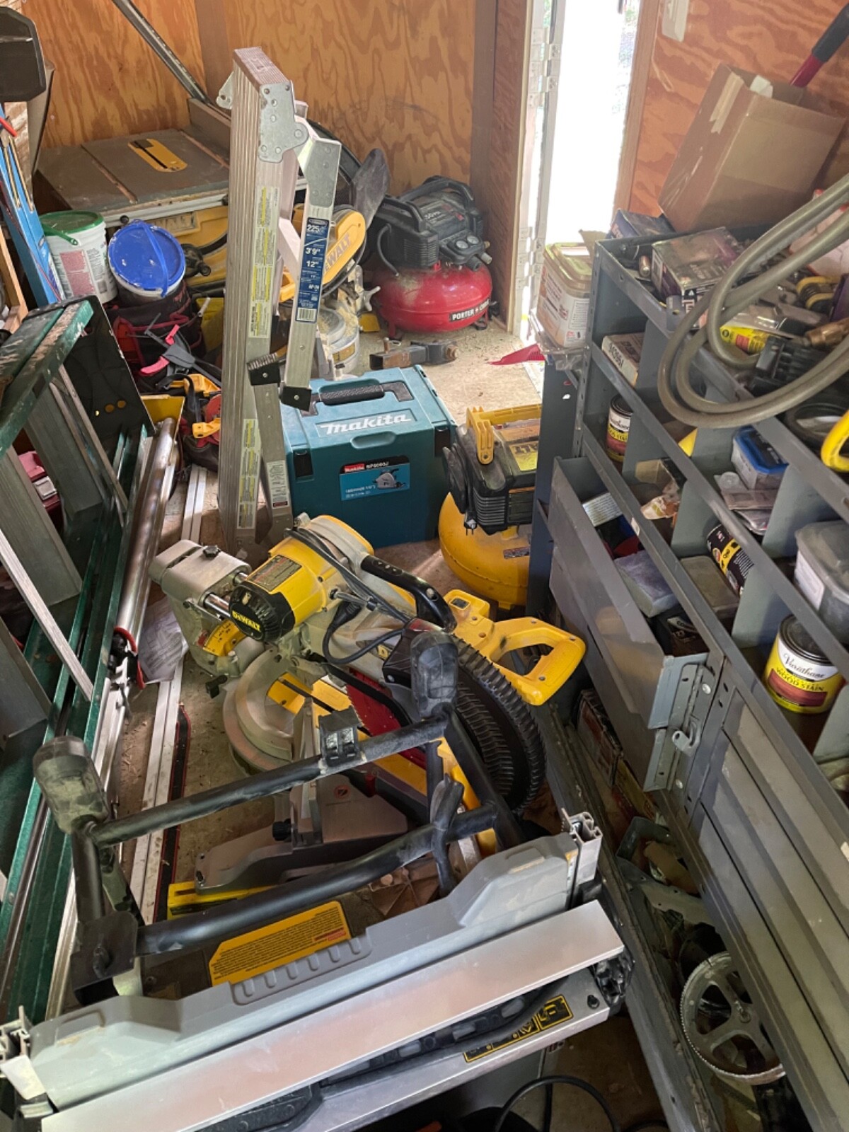 A trailer full of Dewalt and other branded finish carpenter tools. estate sale. A trailer full of Dewalt and other branded finish carpenter tools. estate sale.